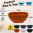 thumbnail image 2 of Platos de salsa de soja con pajita de trigo, 6 piezas cuencos pequeños para postre, tazón irrompible para salsas, mini cuencos de preparación, juego de cuencos, 2 of 4