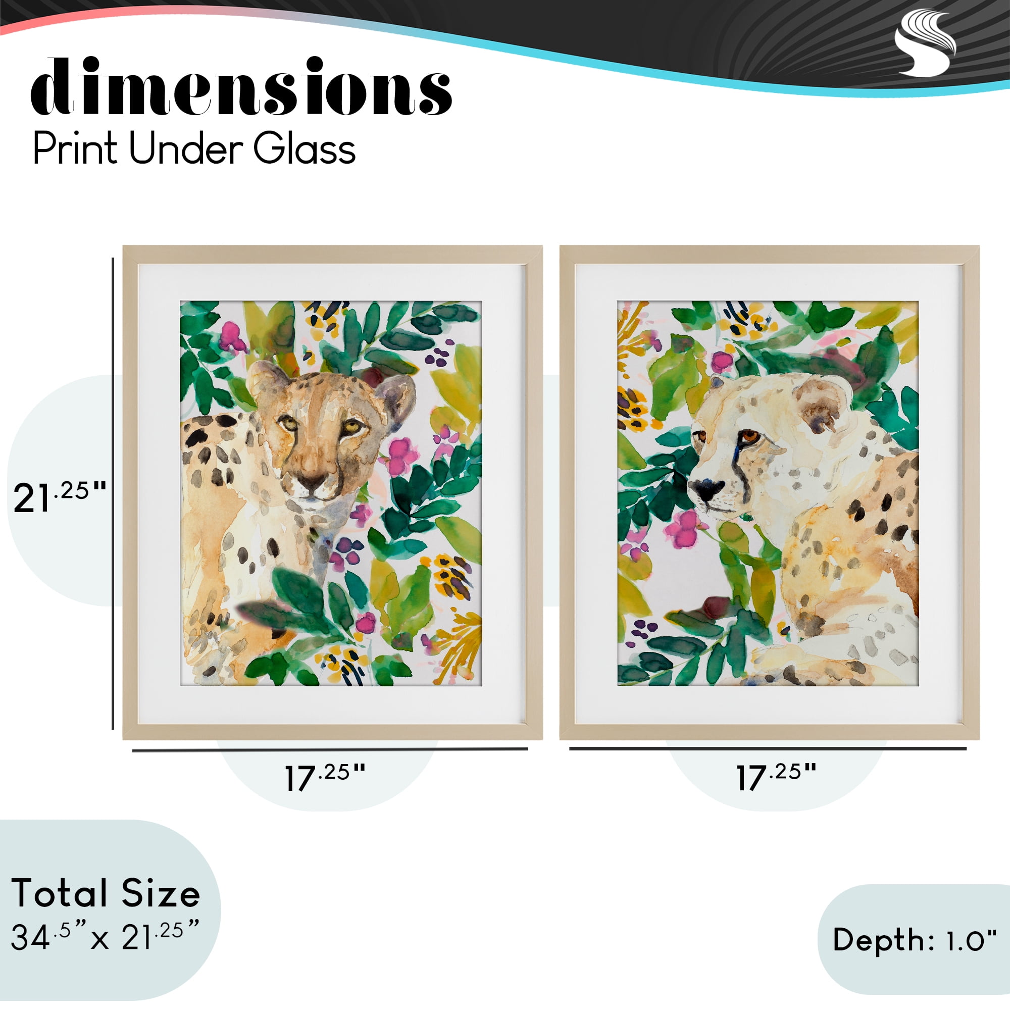 Stupell Industries Botanical Garden Wildlife 2 Piece Birch Framed Print Under Glass Set, design by Lanie Loreth