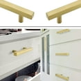 thumbnail image 7 of Goldenwarm 10 Pack Square Gold Cabinet Pulls Bathroom Hardware Furniture Pulls 4in Door Handles, 7 of 7