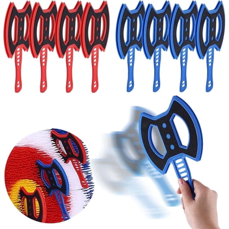 Herwicm 8 Pcs Throwing Axe for Bristle Throwing Targe Plastic Training Kit with 8 Throwing Axes Backyard Game Accessories for Indoor and Outdoor Family Entertainment