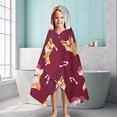 thumbnail image 6 of Christmas Corgi Hooded Bath Towel，60"x35" for Ages 3 To 12 Kids, Quick Dry Lightweight Soft Microfiber Hood Beach Towel Cover Up for Kids, 6 of 7