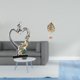 thumbnail image 2 of Escultura De Abrazo Romántico, Figura Artística De Pareja Con Hojas, Estatua Creativa De Metal, Adorno Abstracto Para Dormitorio, Boda, Estantería, Armario, Decoración Del Hogar, 2 of 8