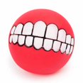 thumbnail image 4 of Bola de dientes de juguete para perros, 2 uds., juguete para mascotas resistente a los dientes, juguete esférico, barra de dientes, Color aleatorio inteligente oso de fresa Electrónica, 4 of 4