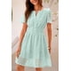 thumbnail image 3 of Vestido PRETTYGARDEN Verano 2025 Cuello en V Encaje Verde Claro XXL, 3 of 8