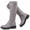 GrayMF 261, variant on LOVE STEETLY Women's Slouchy KneeβHigh Riding Boots, Round Toe Platform Side Zipper Casual Versatile Comfort Boot.