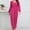 Hot Pink, variant on Aloohaidyvio Women's Elegant V Neck Jumpsuit Casual Straight Trousers Business Romper Formal Jumpsuit Blue M