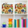 thumbnail image 6 of Traditional Wooden Doll Storage Basket Large Foldable Storage Bin Laundry Baskets Toys Box Book Foldable Organizer Bag 14.2x10.2x8.3 Inches 1 PC, 6 of 8