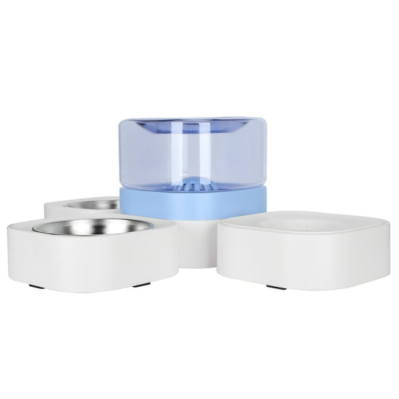 Automatic Pet Feeder, Multifunction Pet Feeder, Automatic Water Fountain Cat Pet Supply For Pet Feeder Drinking Fountain With Double Bowl Blue