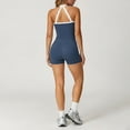 thumbnail image 4 of LIUJUNSHOP Two Piece Workout Sets for Women Sports Bra Matching High Waist Scrunch Shorts Gym Yoga Athletic Clothes Navy XL, 4 of 9