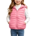 thumbnail image 2 of KICILVS Girls Puffer Vest Zip Up Hooded Sleeveless Jacket with Pockets for Fall and Winter Warm Waistcoat 4-15 Years, 2 of 9