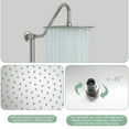 thumbnail image 3 of Kichae 10 inch Dual Shower Head Combo Stainless Steel Brushed 5-setting Handheld Sprayer, 3 of 10