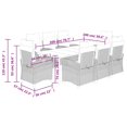 thumbnail image 4 of vidaXL 9 Piece Garden Dining Set with Cushions Grey Poly Rattan, 4 of 5