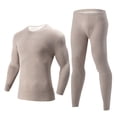 thumbnail image 1 of Ceisia Warm Skin-Friendly Mens Slim Fit Solid Color Thermal Underwear Set Gifts, 1 of 8