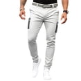 thumbnail image 2 of CENL Mens Slim FIT Stretch Chino Trousers Casual Flat Front Flex Classic Full Pants, 2 of 9