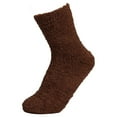 thumbnail image 3 of Duoif Socks for Women, Women's Solid Color 2 Pairs Plush Socks Winter Solid Color Thickened Floor Sleeping Plush Socks Womens Socks Coffee, 3 of 3