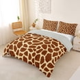 thumbnail image 3 of Castle Fairy Textured Giraffe Duvet Cover Queen for Girls,Abstract Animal Print Queen Bedding,Coffee Tan,Grey Reversible,3-Piece,No Comforter,1 Duvet Cover and 2 Pillowcases, 3 of 6