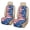 American Flag Paw Print, variant on COEQINE Quilted Front Seat Covers for Cars 2 Pack, Decorative Soft Captain Chair Seat Cover Fit Four Seasons, Easy Install Pet Car Seat Cover, Paw Colorful Wood Grain