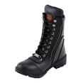 thumbnail image 5 of Milwaukee Leather MBL9301 Women's Black Leather Lace-Up Motorcycle Biker Riding Boots with Side Zipper Entry 6.5, 5 of 10