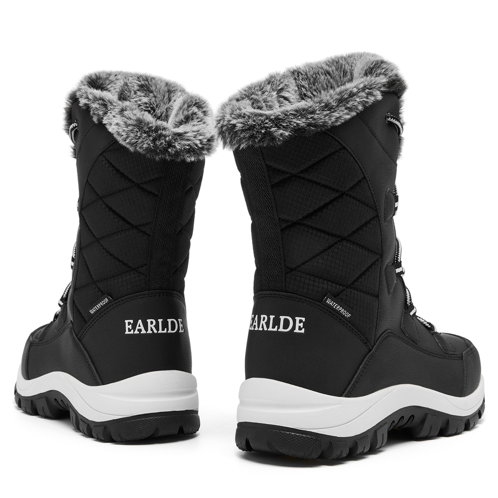 Snow Boots for Women Waterproof Outdoor Hiking Shoes Winter Warm Mid Calf Boots