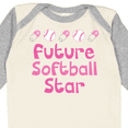 thumbnail image 4 of Inktastic Future Softball Star Girls Long Sleeve Baby Bodysuit, 4 of 5