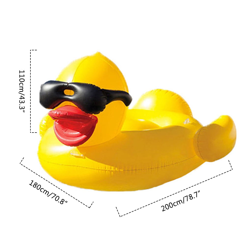 Duck Inflatable Ride-On Play Swimming Pool Float Raft Lounger Beach Water Toy 