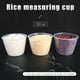 thumbnail image 2 of Vaso medidor de arroz de plástico de 120 ml para olla eléctrica, 2 piezas, blanco transparente, 2 of 5