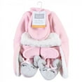 thumbnail image 2 of Hudson Baby Infant Girl Trapper Hat, Mitten and Bootie Set, Pink Gray Elephant, 12-18 Months, 2 of 7