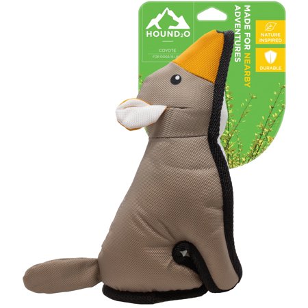 HOUND2O Plush Dog Toys | Coyote Stuffed Animal Squeaky Toy for Dogs | Built for Outdoor Adventure