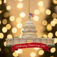 thumbnail image 6 of 250th Anniversary USA Ornament for Patriotic Christmas Decorations - Acrylic Glass Patriotic Christmas Ornaments - United States 250 Years American Anniversary Bell Ornament, Veterans Day Gifts, 6 of 6