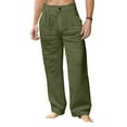 thumbnail image 5 of Men's Sports Casual Jogging Trousers, Lightweight Straight Leg Hiking Pants for Outdoor, Gym and Daily Wear,Army Green,L, 5 of 7