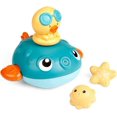 thumbnail image 1 of Juguete de baño eléctrico para niños, rociador de agua, fuente de piscina, bomba de agua, rociador con 3 cabezales de ducha (azul pez globo), 1 of 5