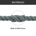 thumbnail image 5 of Endoto Thick Rope Shoe Laces for Air Force 1, Chunky Twisted Round Cotton Shoelaces with DIY Custom Accessories for AF Sneaker Shoes(Color:Grey,Size:12.7MM), 5 of 7