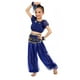 thumbnail image 4 of Trajes de danza del vientre para niñas, ropa de baile para niñas, azul, 10-11 años, 4 of 4