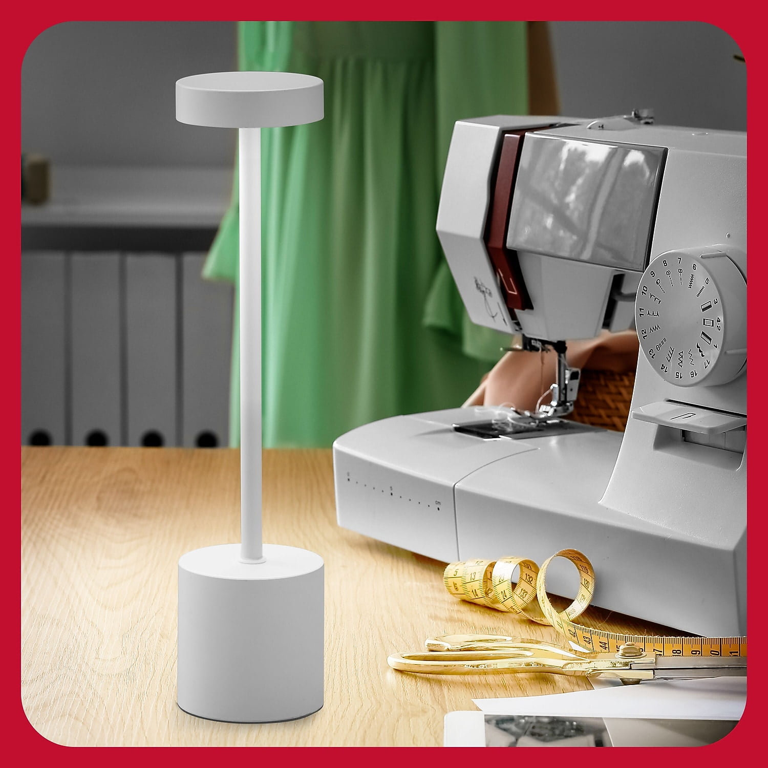 Staples TRU RED LED Desk Lamp 13.5" White Metal (TR61986)