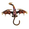 thumbnail image 5 of Xinyolin Vintage Enamel Dragon Shape Brooch Shining Rhinestones Inlaid Flying Dragon Pin Unisex Lapel Badge Clothing Decoration, 5 of 8