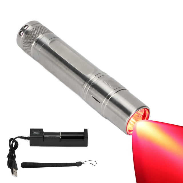 Lámpara de terapia infrarroja portátil LED de 630 nm, 660 nm y 850 nm, dispositivo de terapia de luz roja profunda para aliviar el dolor y relajar los músculos.