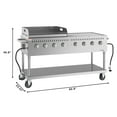 thumbnail image 3 of 60 in. 8-Burner Commercial Outdoor Propane Gas Grill with 30 in. Griddle in Stainless-Steel, ETL Listed (CGKIT6-G30), 3 of 11