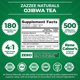 thumbnail image 2 of Zazzee Naturals Ojibwa Tea Capsules | 500 Mg Per Capsule | 180 Servings | 180 Veggie Capsules, 2 of 2