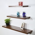 thumbnail image 2 of Davee Set of 3 Modern and Contemporary Antique Walnut Floating Shelf, 2 of 4