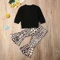 thumbnail image 5 of Toddler Kid Baby Girl Leopard Clothes T-shirt Sweater Pants Outfit Set Tracksuit, 5 of 5