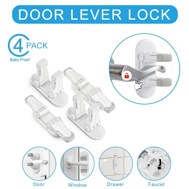 Tolobeve Baby Safety Locks for Cabinets - (20 Pack) Adjustable Cabinet  Locks Baby Proofing, Child Proof Lock Latches, White