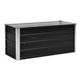 ZHOUJIA Tidyard Garden Planter Raised Bed Galvanized Steel Patio Flower