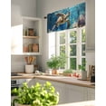 thumbnail image 3 of Ocean Turtle Valances for Windows Coral Retro Valance Rod Pocket Light Filtering Short Window Treatments Curtains for Kitchen Bathroom Living Room Bedroom, 1 Panel, 42 x 18 Inch, 3 of 7