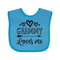 Inktastic My Grammy Loves Me Grandchild Girls Baby Bib
