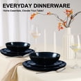 thumbnail image 6 of Vesteel Dinnerware Set for 4, 12 Pieces Premium Stoneware Plates and Bowls Set, Handmade Reactive Glaze Dishes for Home, Chip & Scratch Resistant, Microwave and Dishwasher Safe - Starry Blue, 6 of 10