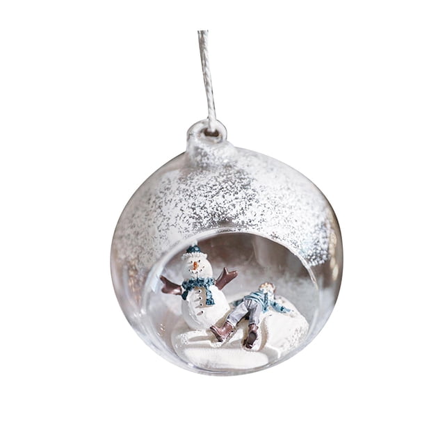 Colgante navideño bola de cristal transparente Strade Fareast Limited Decoración Año Nuevo 8,5 cm
