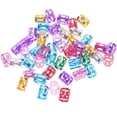 thumbnail image 3 of KUIZAP 50 Pcs 8mm Perles de Dreadlock Anneaux de Tresse Réglables Clips de Manchette Tubes Bijoux (Multicolore), 3 of 4