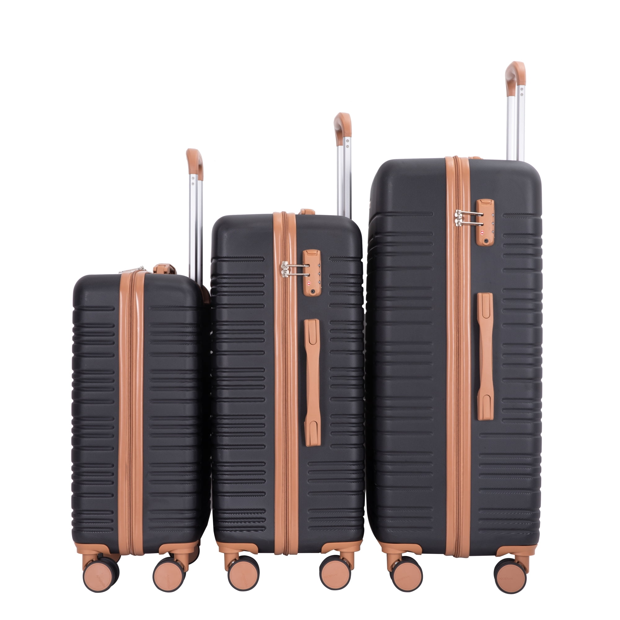 Carry On Suitcase 5PCS Luggage Set ABS Spinner Wheels Lightweight Luggage