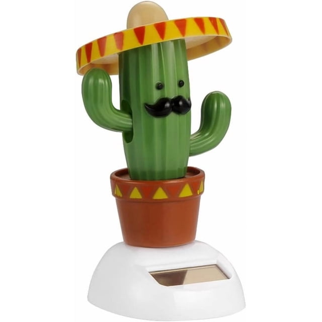 Cabezal vibrador de juguete para decoración de salpicadero con forma de cactus