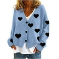 thumbnail image 1 of Jgppe Women's Drop Shoulder Cardigans Long Sleeve Button Front Cute Soft Loose Sweater Coat, 1 of 1